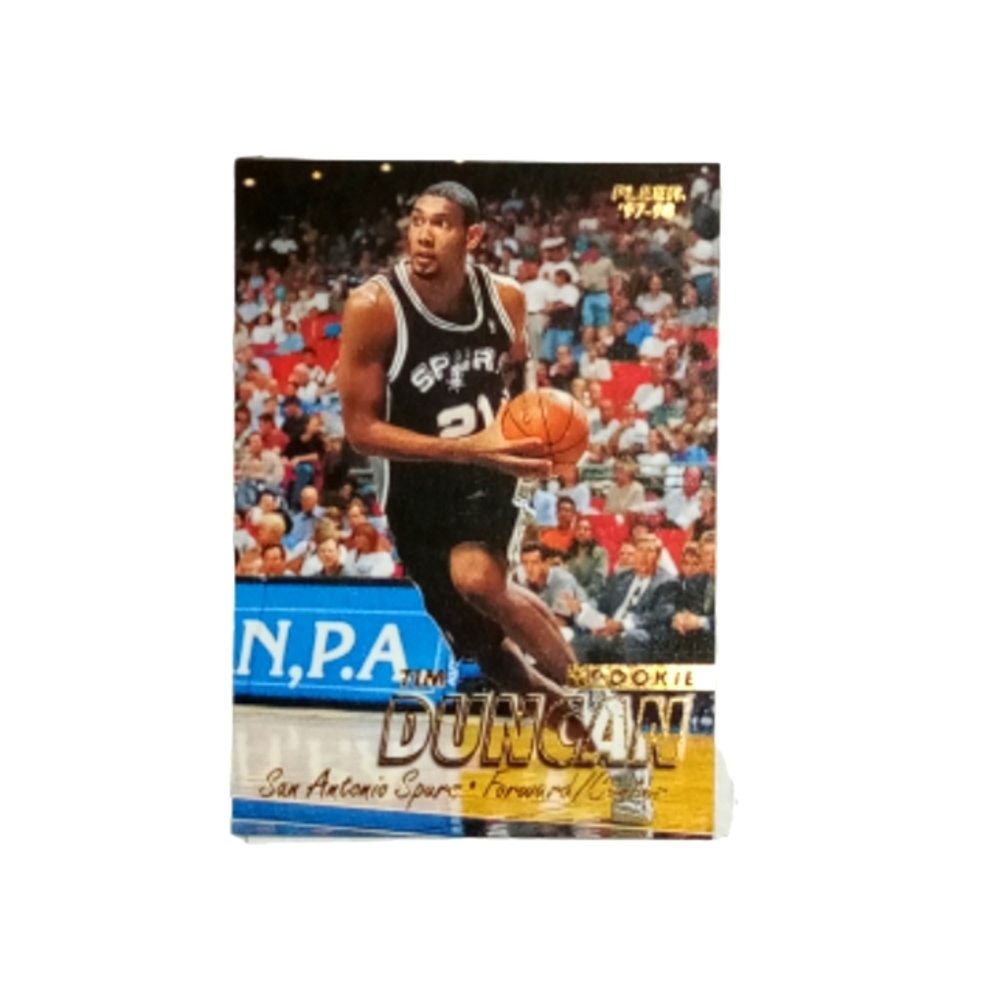 97-98 Fleer Tim Duncan NBA Rookie Trading Card #201